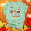 Happy Hallothanksmas, Halloween Martini, Thanksgiving Wine, Christmas Wine, Premium Cotton Unisex Tee, Plus Size 2x, 3x, 4x Available