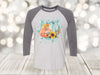 Pretty Pastel Pumpkins, Sunflowers, Pumpkins, Cute Pumpkins, Fall Pumpkins, Next Level Raglan Three Quarter Sleeve, Choice Of Colors