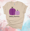 Purple Pumpkins, Support, Epilepsy Awareness, Purple Ribbon, Premium Brand Soft Unisex Tee, Plus Sizes Available, 2x, 3x, 4x