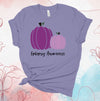 Purple Pumpkins, Support, Epilepsy Awareness, Purple Ribbon, Premium Brand Soft Unisex Tee, Plus Sizes Available, 2x, 3x, 4x