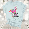 Merry Flocking Christmas, Christmas Flamingo Tee, Flamingo Tangled In Lights, Premium Soft Unisex Shirt, 2x Holiday, 3x Holiday, 4x Holiday