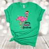 Merry Flocking Christmas, Christmas Flamingo Tee, Flamingo Tangled In Lights, Premium Soft Unisex Shirt, 2x Holiday, 3x Holiday, 4x Holiday