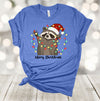 Merry Christmas Raccoon Tangled In Lights, Christmas Raccoon Tee Shirt, Premium Soft Unisex Shirt, 2x Holiday, 3x Holiday, 4x Holiday