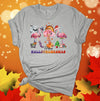 Happy Hallothanksmas, Holiday Flamingo, Flamingo, Christmas, Halloween, Thanksgiving, Premium Soft Tee Shirt, 2x, 3x, 4x Plus Size Available