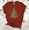 Christmas Shirt, Leopard Print Christmas Tree, Leopard Tree, Simple Christmas Tree, Premium Unisex Tee, Plus Size 2x, 3x, 4x Available