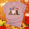 Happy Hallothanksmas, Holiday Goat, Pig, Cow, Christmas, Halloween, Thanksgiving, Premium Soft Shirt, 2x, 3x, 4x Plus Size Available