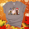 Happy Hallothanksmas, Holiday Goat, Pig, Cow, Christmas, Halloween, Thanksgiving, Premium Soft Shirt, 2x, 3x, 4x Plus Size Available