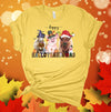 Happy Hallothanksmas, Holiday Goat, Pig, Cow, Christmas, Halloween, Thanksgiving, Premium Soft Shirt, 2x, 3x, 4x Plus Size Available