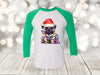 Christmas Dog Raglan, Dog Tangled In Christmas Lights, Choose Your Dog, Premium Raglan 3/4 Sleeve, Plus Size Available 2x, 3x Holiday Shirt