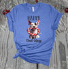 Happy Howl-idays, Christmas Dog Tee Shirt, Dog Lover Christmas Gift, Cute Dog Shirt, Premium Soft Unisex Tee, Plus Size 2x, 3x, 4x Available