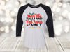 Deck The Halls And Not Your Family, Funny Christmas Family Tee, Family Shirt, Christmas Raglan, Next Level Raglan Three Quarter Sleeve