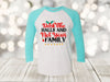 Deck The Halls And Not Your Family, Funny Christmas Family Tee, Family Shirt, Christmas Raglan, Next Level Raglan Three Quarter Sleeve