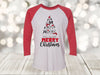 Cute Dog Christmas Trees, Dog Tree, Dog Christmas, Dog Lover, Christmas Raglan, Next Level Raglan Three Quarter Sleeve