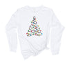 Christmas Shirt, Christmas Light Tree, Christmas Long Sleeve, Holiday Spirit, Bella Canvas Long Sleeve Unisex, 2x, 3x, Plus Size Available