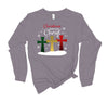 Christmas Begins With Christ, Three Crosses, Christmas Long Sleeve Tee, Bella Canvas Long Sleeve Unisex, 2x, 3x, Plus Size Available