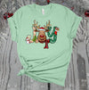 Joy, Cute Reindeer, Red Nosed Reindeer, Playful Christmas Tee, Premium Soft Unisex Tee Shirt, Plus Size Available 2x, 3x, 4x