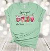 Just A Girl Who Loves Christmas, Christmas Coffee, Peppermint Mocha, Premium Cotton Unisex Tee, Plus Size 2x, 3x, 4x