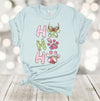 Ho Ho Ho, Dog Paw Prints, Christmas Dogs, Pastel Dog Print, Fun Christmas Design, Premium Cotton Unisex Tee, Plus Size 2x, 3x, 4x