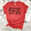 Christmas Lights, Hot Chocolate, Pajamas And Jesus, Christian Tee Shirt, Premium Soft Unisex Tee, Plus Size 2x, 3x, 4x