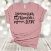 Christmas Lights, Hot Chocolate, Pajamas And Jesus, Christian Tee Shirt, Premium Soft Unisex Tee, Plus Size 2x, 3x, 4x