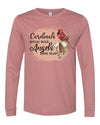 Cardinals Apear When Angels Are Near, Missing Someone, In Memory Of, Bella Canvas Long Sleeve Unisex, 2x, 3x, Plus Size Available