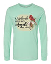 Cardinals Apear When Angels Are Near, Missing Someone, In Memory Of, Bella Canvas Long Sleeve Unisex, 2x, 3x, Plus Size Available