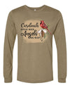 Cardinals Apear When Angels Are Near, Missing Someone, In Memory Of, Bella Canvas Long Sleeve Unisex, 2x, 3x, Plus Size Available