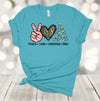 Christmas Shirt, Love Christmas Lights, Tie Dye, Candy Cane, Holiday Tee Shirt, Premium Soft Unisex Tee, Plus Size 2x, 3x, 4x