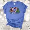 Christmas Shirt, Peace Love Christmas, Tie Dye, Candy Cane Heart, Holiday Tee Shirt, Premium Soft Unisex Tee, Plus Size 2x, 3x, 4x