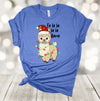 Fa La La La La Llama, Llama Tangled In Lights, Christmas Tee Shirt, Premium Soft Unisex Shirt, 2x Holiday, 3x Holiday, 4x Holiday