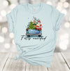 Christmas Shirt, Feliz Navidad, Old Truck Santa And Christmas Tree, Merry Christmas, Premium Unisex Tee, 2x, 3x, 4x, Plus Size Available