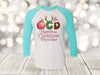 Christmas Raglan, OCD, Obsessive Christmas Disorder, Christmas Addict, Christmas, Next Level Raglan Three Quarter Sleeve, Choice Of Colors