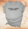 Friends And Family Gather Here, Thanksgiving Tee, Thankful, Turkey Day, Friendsgiving, Premium Soft Unisex Tee, Plus Size 2x, 3x, 4x