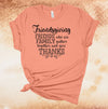 Friendsgiving Friends Who Are Family Gather Together And Give Thanks, Turkey Day, Friendsgiving, Premium Soft Unisex, Plus Size 2x, 3x, 4x