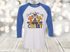 Christmas Begins With Christ, Colorful Christmas Raglan, Christian, Christmas Gift, Christmas Raglan, Next Level Raglan Three Quarter Sleeve