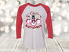 Christmas Raglan, Chillin' With My Snowmies, Snowman Raglan, Winter Raglan, Plus Sizes Available, Next Level Raglan Three Quarter Sleeve