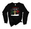 Christmas Begins With Christ, Three Crosses, Christmas Long Sleeve Tee, Bella Canvas Long Sleeve Unisex, 2x, 3x, Plus Size Available