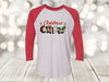 Christmas Raglan, Christmas Crew, Christmas Shirt, Holiday Shirt, Plus Sized Available, Next Level Raglan Three Quarter Sleeve