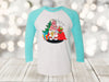 Christmas Raglan, Christmas Gnome, Santas Bag, Christmas Tree, Holiday Shirt, Plus Sized Available, Next Level Raglan Three Quarter Sleeve