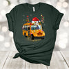 Christmas Shirt, School Bus Driver Shirt, Bus With Antlers And Santa Hat, Christmas Bus, Premium Soft Unisex Tee, Plus Size 2x, 3x, 4x