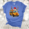 Christmas Shirt, School Bus Driver Shirt, Bus With Antlers And Santa Hat, Christmas Bus, Premium Soft Unisex Tee, Plus Size 2x, 3x, 4x