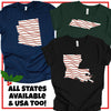 Christmas Shirt, Christmas State Tee, Christmas Cake Shirt, Pick Your State, USA or Washington DC, Premium Unisex Tee, Plus Sizes Available