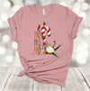 Christmas Shirt, Ho Ho Ho, Gnome With Candy Cane And Wine, Christmas Gnome, Red Birds, Premium Soft Unisex Shirt, Plus Sizes Available