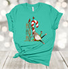 Christmas Shirt, Ho Ho Ho, Gnome With Candy Cane And Wine, Christmas Gnome, Red Birds, Premium Soft Unisex Shirt, Plus Sizes Available