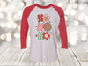 Christmas Raglan, Ho Ho Ho, Christmas Shirt, Holiday Raglan, Fun Christmas Raglan, Next Level Raglan Three Quarter Sleeve