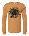 Fall Sunflower, Leopard Print Sunflower, Pretty Sunflower, Bella Canvas Long Sleeve Unisex, 2x, 3x, Plus Size Available