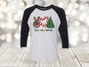 Christmas Raglan, Peace Love Christmas, Christmas Tee, Christmas Lover, Christmas Tree, Next Level Raglan 3/4 Sleeve, Choice Of Colors