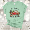 Christmas Shirt, It's Time To Be Back Home, Christmas Farm Truck, Truck Full Of Animals, Premium Unisex Tee, 2x, 3x, 4x, Plus Size Available