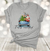 Christmas Shirt, Feliz Navidad, Old Truck Santa And Christmas Tree, Merry Christmas, Premium Unisex Tee, 2x, 3x, 4x, Plus Size Available