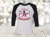 Christmas Raglan, Chillin' With My Snowmies, Snowman Raglan, Winter Raglan, Plus Sizes Available, Next Level Raglan Three Quarter Sleeve